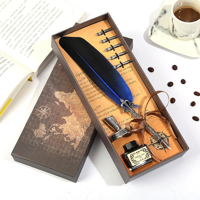 Retro European Style Business Feather Pen
