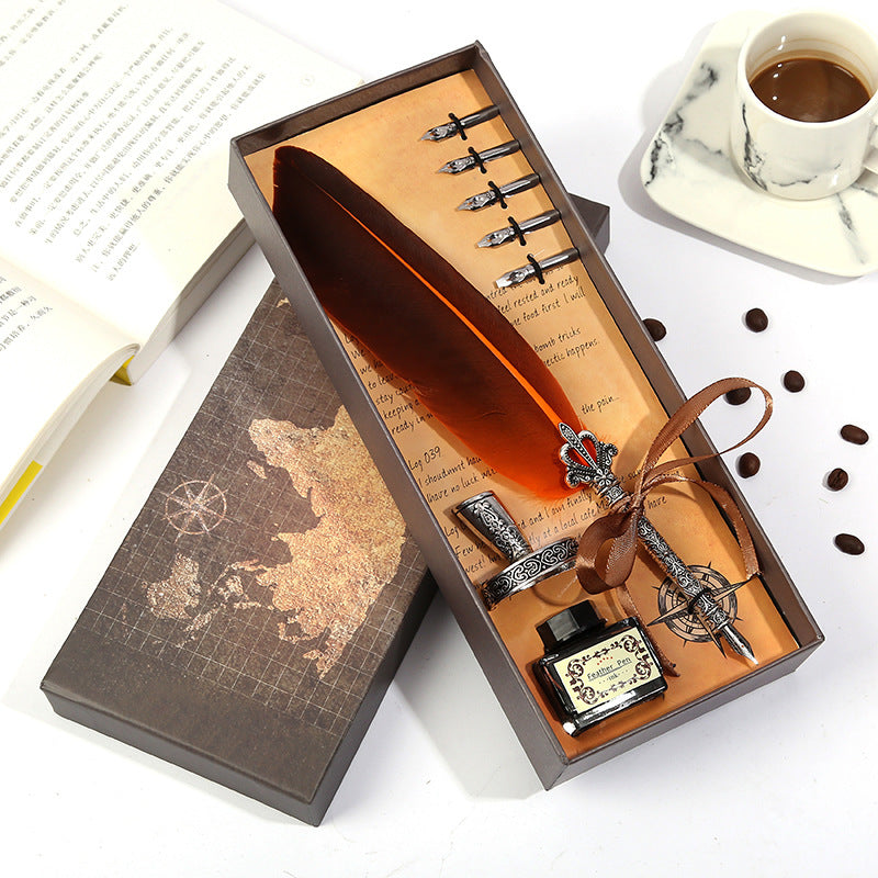 Retro European Style Business Feather Pen