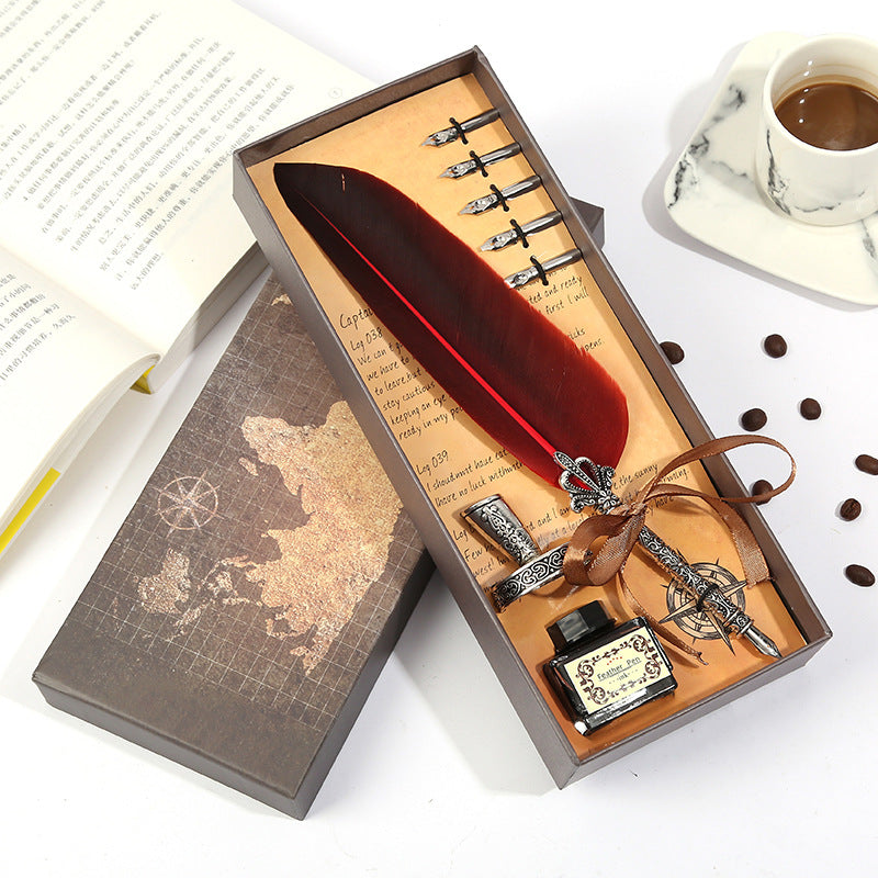 Retro European Style Business Feather Pen