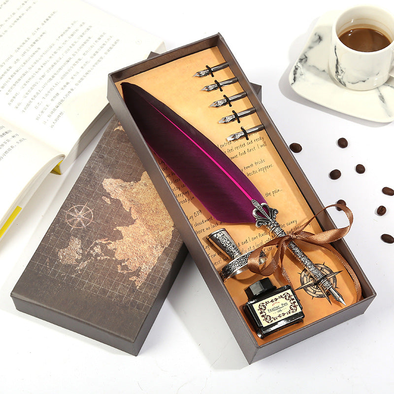 Retro European Style Business Feather Pen