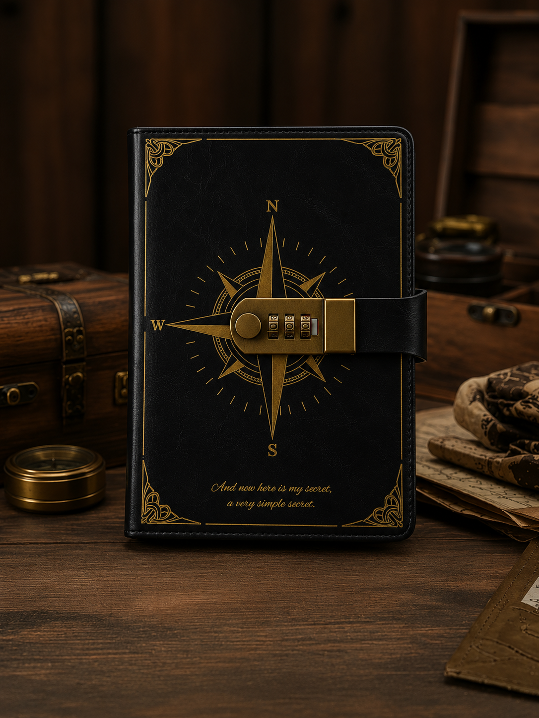 Vintage Lockable Notebook