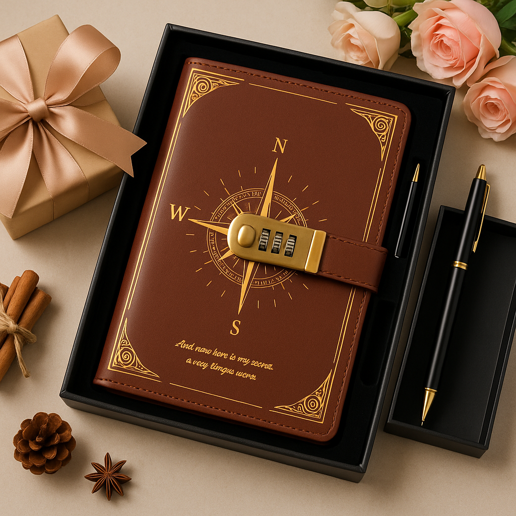 Luxurious Password-Protected Notebook