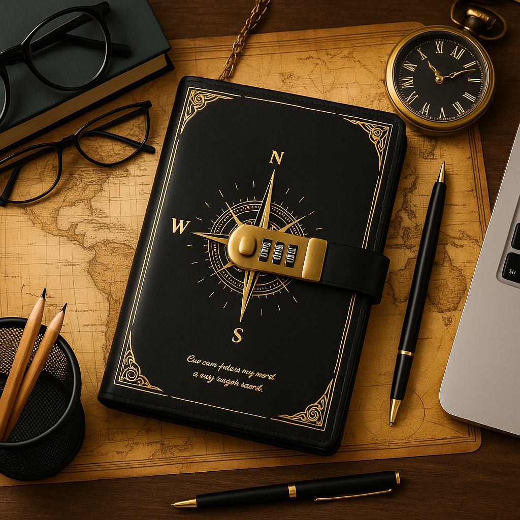Luxurious Password-Protected Notebook