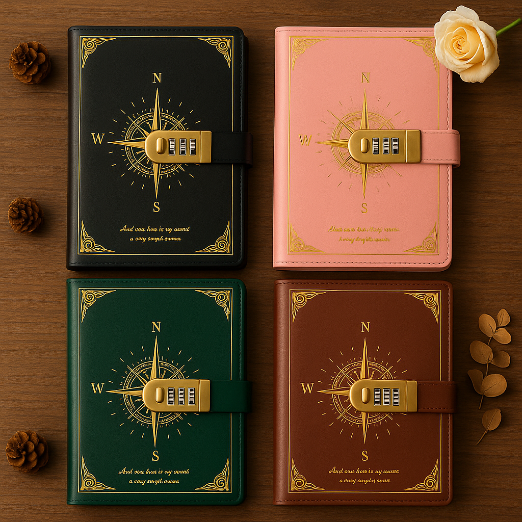 Luxurious Password-Protected Notebook
