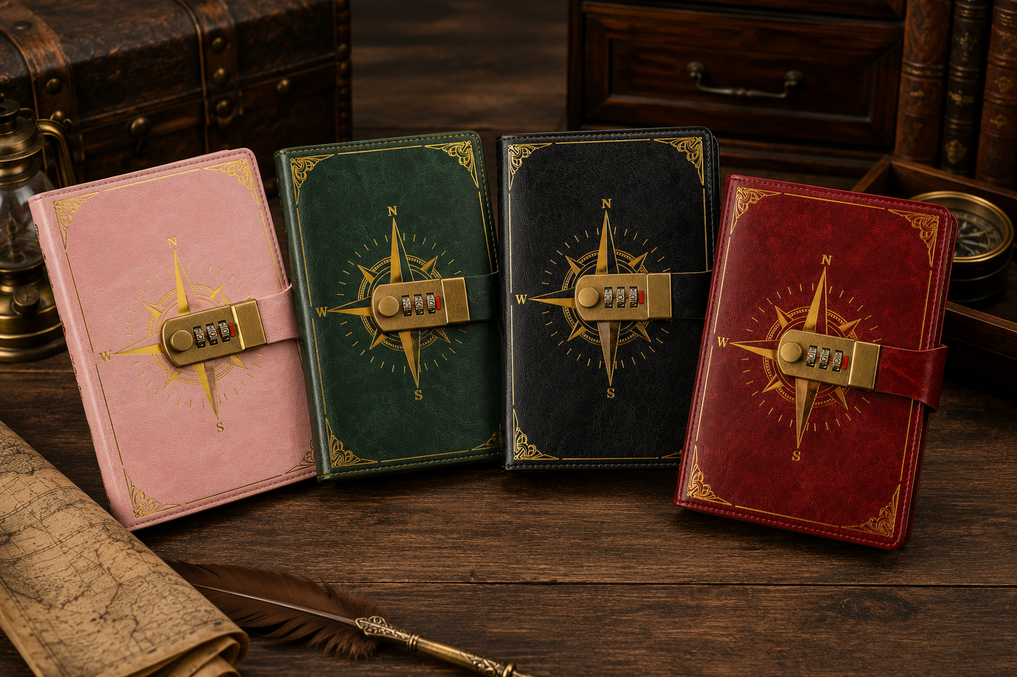 Vintage Lockable Notebook