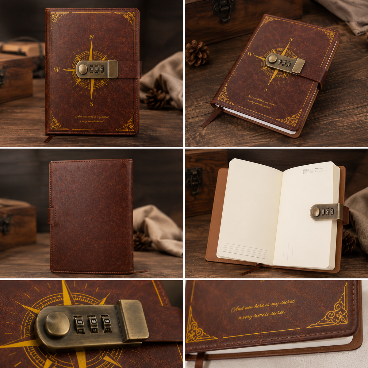 Vintage Lockable Notebook