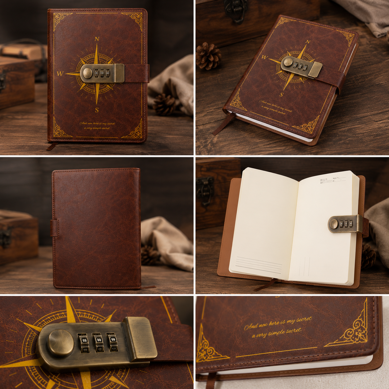 Vintage Lockable Notebook