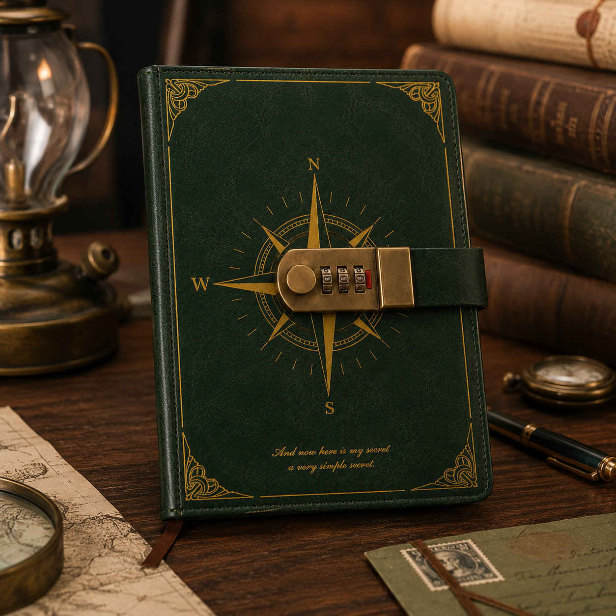 Vintage Lockable Notebook