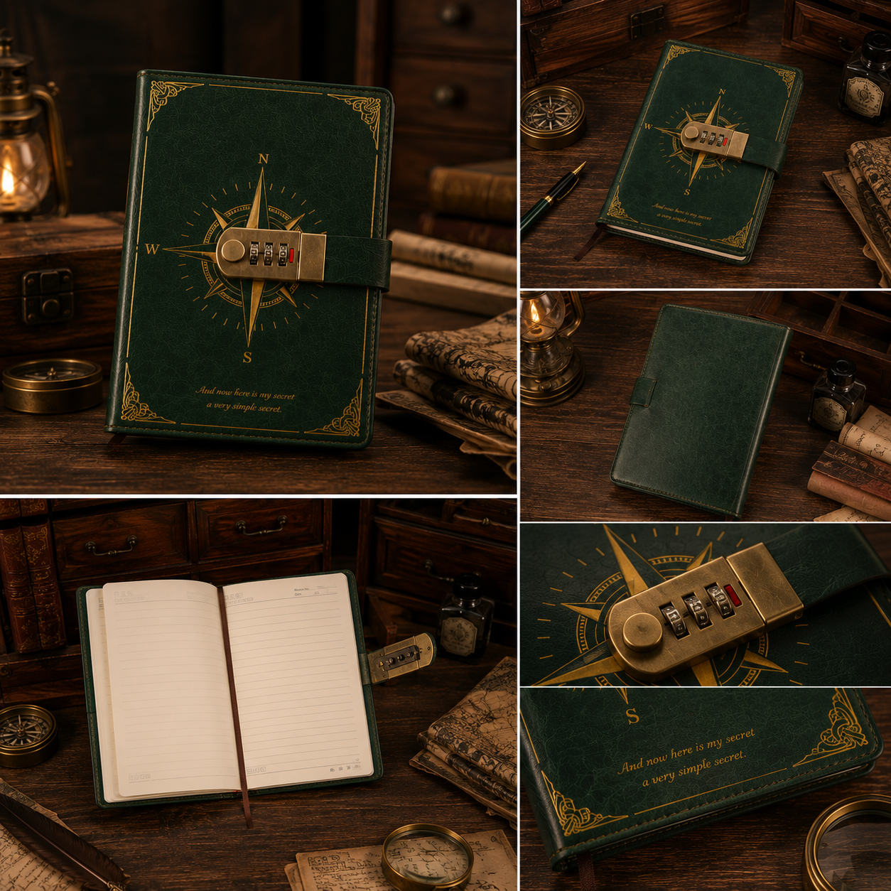 Vintage Lockable Notebook