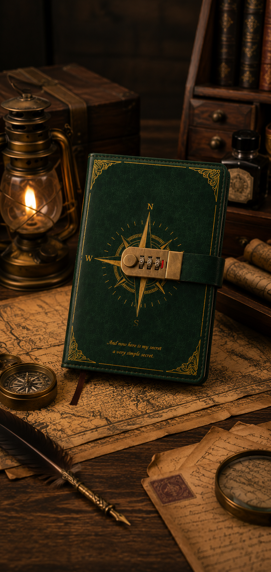 Vintage Lockable Notebook