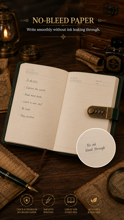 Vintage Lockable Notebook