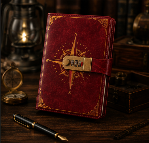 Vintage Lockable Notebook